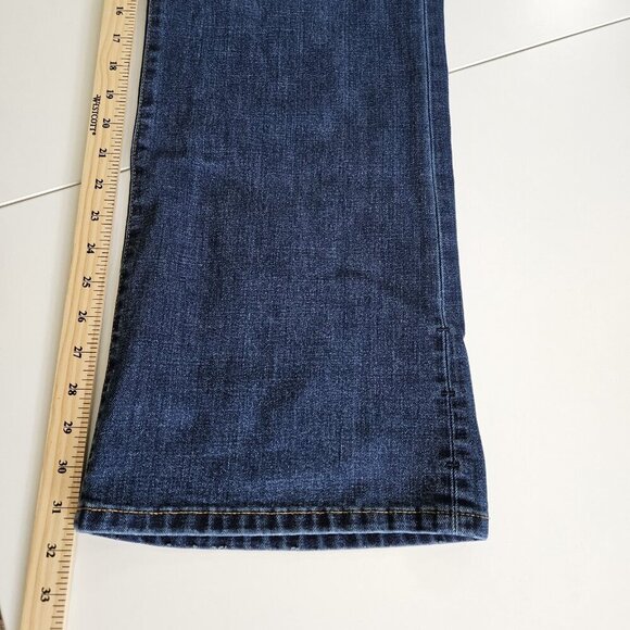 DU/ER Jeans Womens 32x33 (31) Blue Wide Leg WFMS4375 Stretch Hippie Preppy Boho - Picture 7 of 16